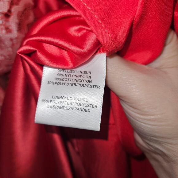 Belle Badgley Mischka Womens Lace Hater Dress Sz 6 Small Sleeveless Pleated - Picture 8 of 9